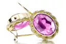 Ohrringe Amethyst 14 Karat Gelbgold Vintage vec007y